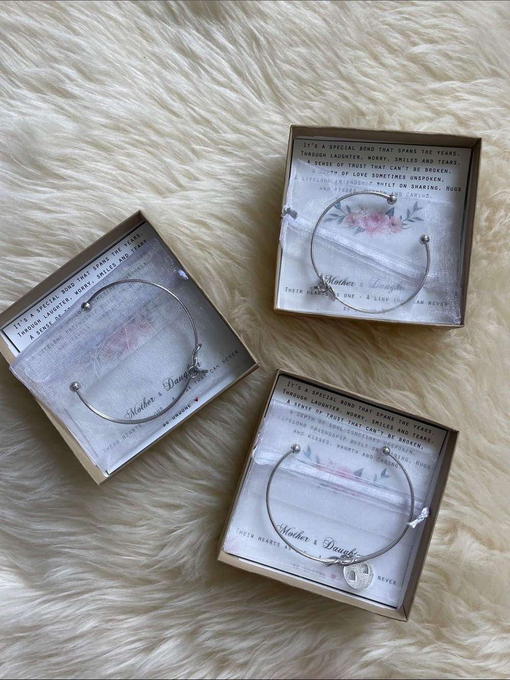 Mother daughter bracelets (3 bracelets total)
